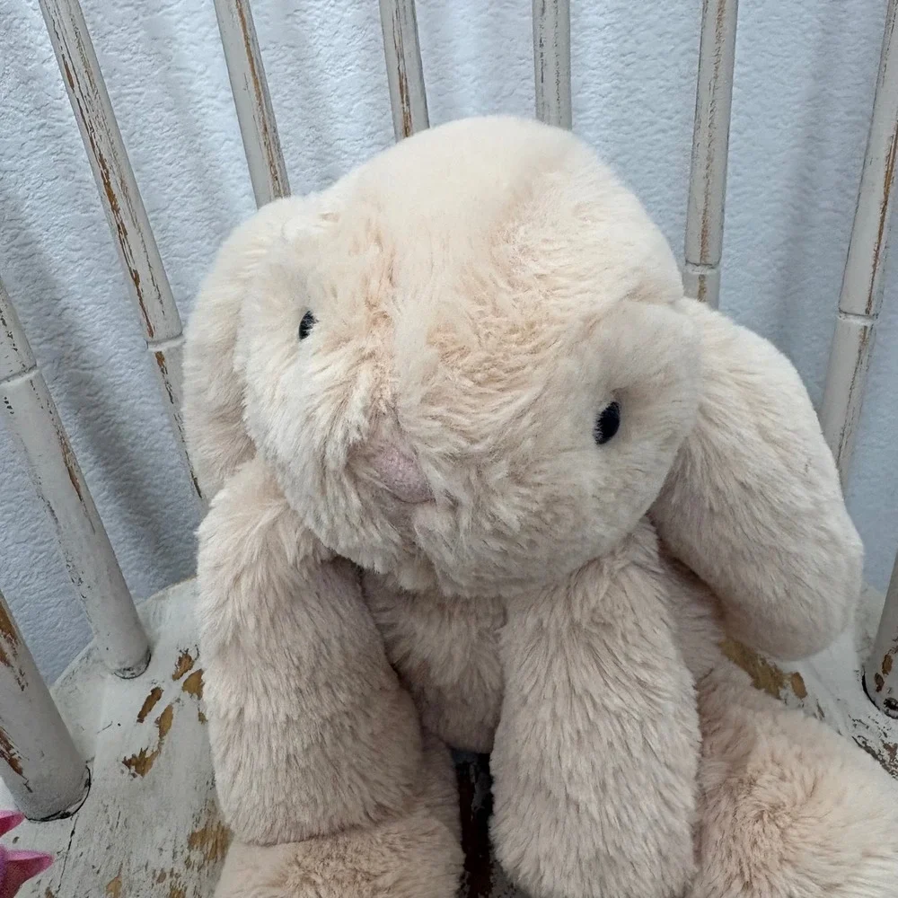 Jellycat London Bashful Bunny Cream Beige Plush Stuffed Animal Long Ear Rabbit